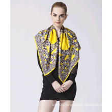 Fashion Women Large Square 90X90 Cm Twill Silk Scarves